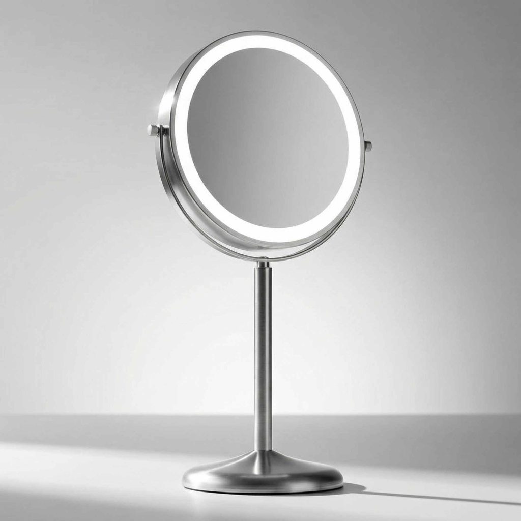 Hailey Double Sided Makeup Mirror with Lights