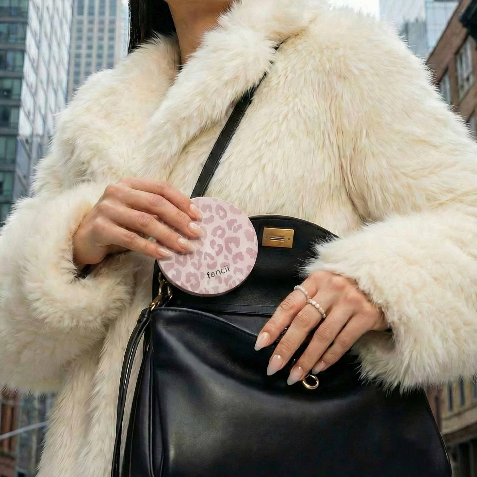 Mini Taylor LED Compact Mirror | Cosmic Leopard - Image 3